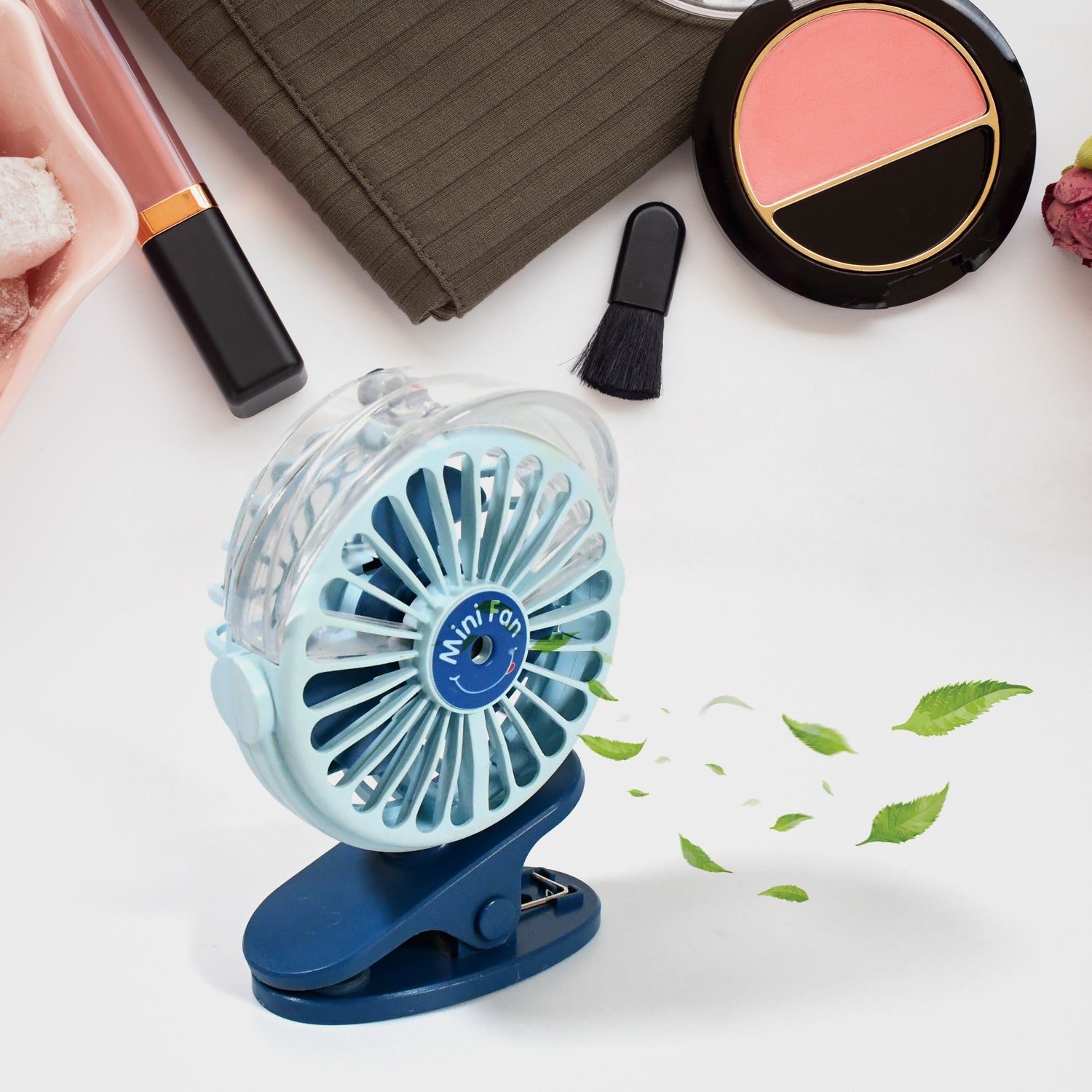 17930 Portable Clip-on Fan, Battery Operated, With Light & Spray, Small Yet Powerful USB Table Fan, 3-Speed Quiet Rechargeable Mini Desk Fan, 360° Rotation, Personal Cooling Fan for Home, Office, Camping 17930 Portable Clip-on Fan, Battery Operated, With Light & Spray, Small Yet Powerful USB Table Fan, 3-Speed Quiet Rechargeable Mini Desk Fan, 360° Rotation, Personal Cooling Fan for Home, Office, Camping
